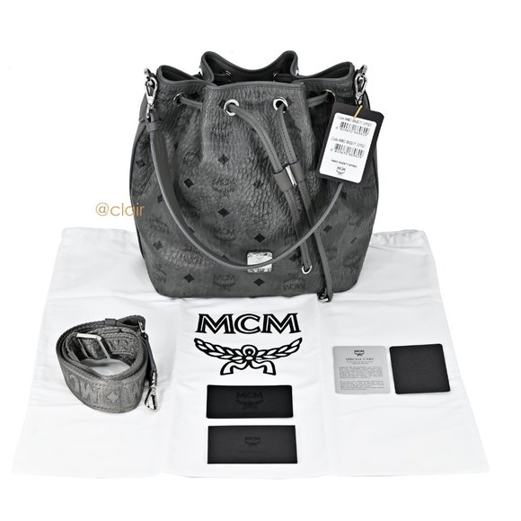 MCM Small Drawstring Visetos Coated Canvas Bag - Picture 5 of 12